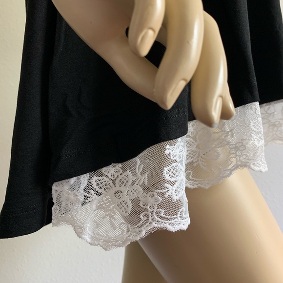 NWT BEAUTIFUL TUNIC-TOP SHORT SLEEVES , BLACK - Picture 6 of 6